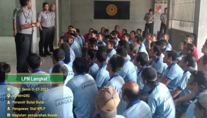 Komit Wujudkan Anti HALINAR, LPN Kelas IIA Langkat Kanwil Kemenkumham Sumut Getol Gelar Razia