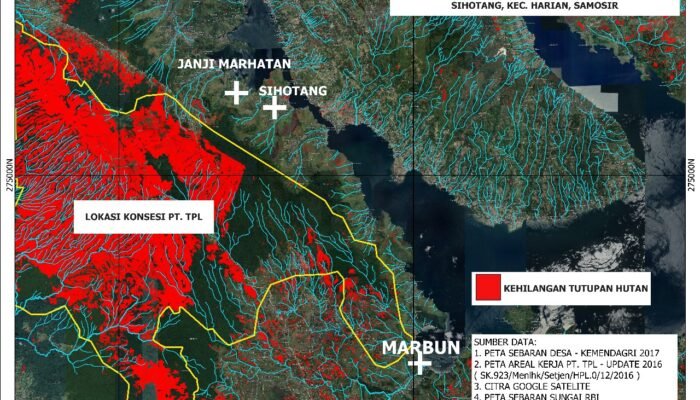 WALHI Sumatera Utara: Banjir di Samosir dan Humbahas karena Kerusakan Hutan Bentang Tele