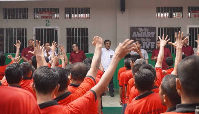 Evaluasi PZI, Kakanwil Kemenkumham Sumut Berkunjung ke LPN Kelas IIA Langkat