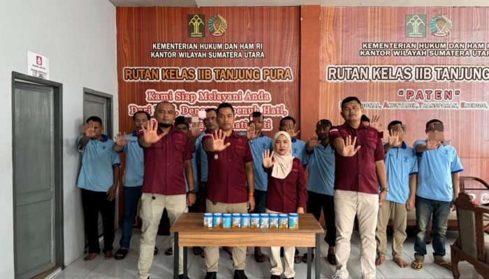 Rutan Kelas IIB Tanjung Pura Kanwil Kemenkumham Sumut Kembali Gelar Tes Urin