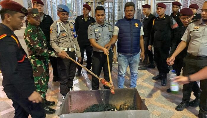 Rutan Kelas IIB Tanjung Pura Razia Blok Hunian WB