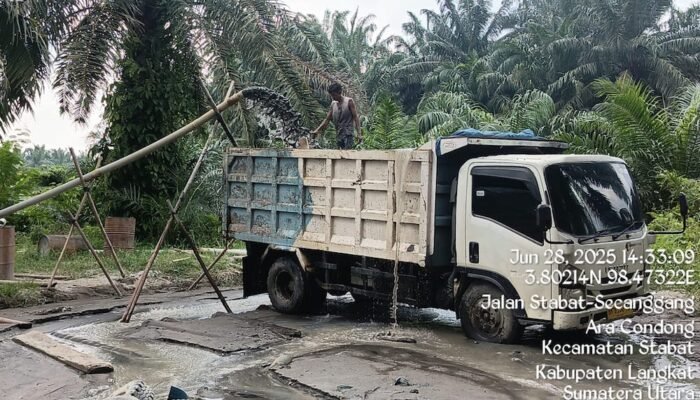 Diduga Ilegal, Galian C Milik Oknum Polisi Polres Langkat Tetap Eksis