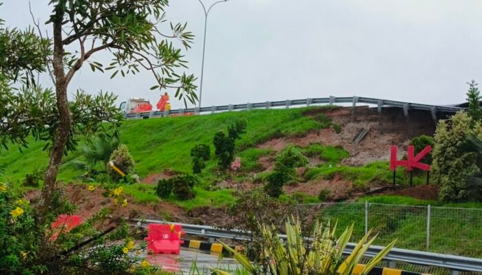 Diguyur Hujan, Konstruksi Ruas Tol Binjai – Langsa Longsor