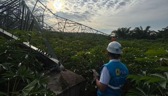 PLN Gerak Cepat Pulihkan 12 Tower Transmisi Listrik Roboh Akibat Cuaca Buruk